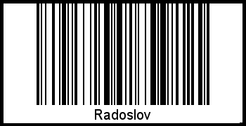 Der Voname Radoslov als Barcode und QR-Code