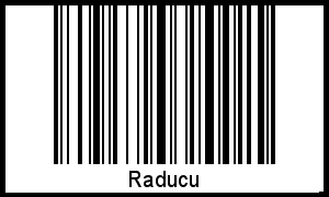 Raducu als Barcode und QR-Code