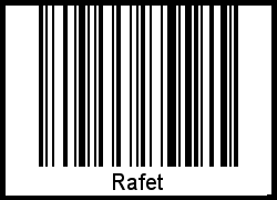 Der Voname Rafet als Barcode und QR-Code