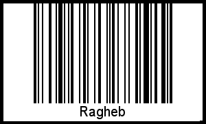 Barcode des Vornamen Ragheb
