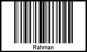 Rahman als Barcode und QR-Code