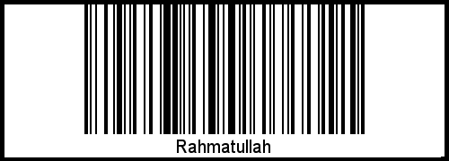 Barcode des Vornamen Rahmatullah