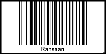Der Voname Rahsaan als Barcode und QR-Code