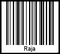Barcode des Vornamen Raja