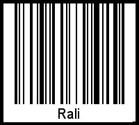 Rali als Barcode und QR-Code