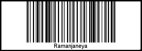 Barcode des Vornamen Ramanjaneya