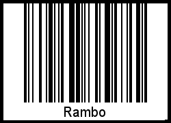 Rambo als Barcode und QR-Code