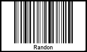 Der Voname Randon als Barcode und QR-Code