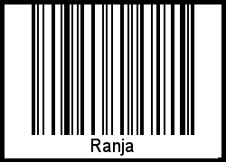 Der Voname Ranja als Barcode und QR-Code