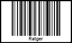 Barcode des Vornamen Ratger