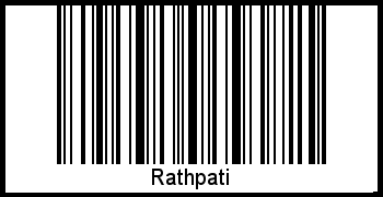 Barcode des Vornamen Rathpati