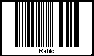Der Voname Ratilo als Barcode und QR-Code
