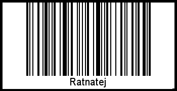 Der Voname Ratnatej als Barcode und QR-Code