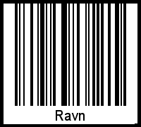 Der Voname Ravn als Barcode und QR-Code