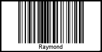Der Voname Raymond als Barcode und QR-Code