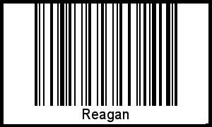 Barcode des Vornamen Reagan