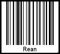 Barcode des Vornamen Rean
