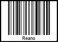 Barcode des Vornamen Reano
