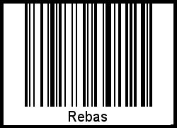 Rebas als Barcode und QR-Code