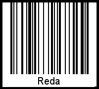 Barcode des Vornamen Reda