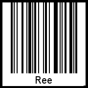 Der Voname Ree als Barcode und QR-Code