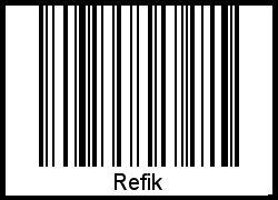 Interpretation von Refik als Barcode