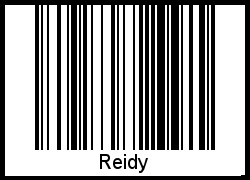 Der Voname Reidy als Barcode und QR-Code