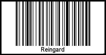 Der Voname Reingard als Barcode und QR-Code