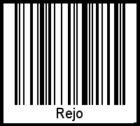 Barcode des Vornamen Rejo