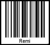 Barcode des Vornamen Remi