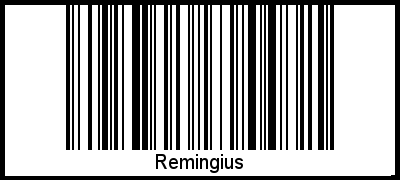 Der Voname Remingius als Barcode und QR-Code