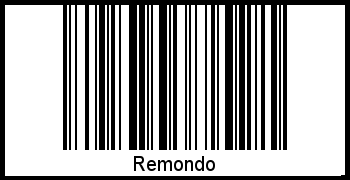 Der Voname Remondo als Barcode und QR-Code