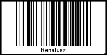Renatusz als Barcode und QR-Code