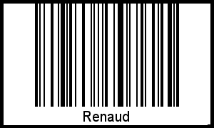 Barcode des Vornamen Renaud