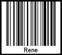 Barcode des Vornamen Rene