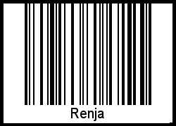Barcode des Vornamen Renja