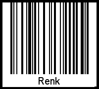 Barcode des Vornamen Renk
