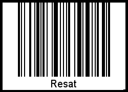 Der Voname Resat als Barcode und QR-Code