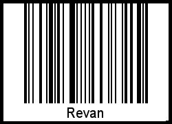 Barcode des Vornamen Revan
