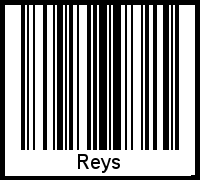 Barcode des Vornamen Reys