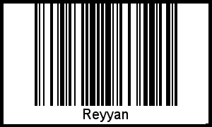 Der Voname Reyyan als Barcode und QR-Code