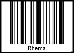 Rhema als Barcode und QR-Code