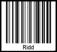 Ridd als Barcode und QR-Code
