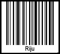 Der Voname Riju als Barcode und QR-Code