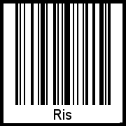 Ris als Barcode und QR-Code