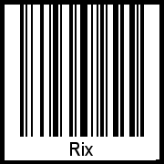 Rix als Barcode und QR-Code