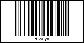 Der Voname Rizalyn als Barcode und QR-Code