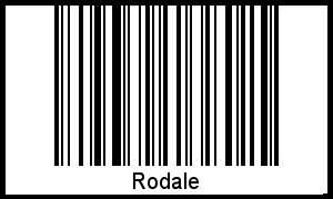 Barcode des Vornamen Rodale