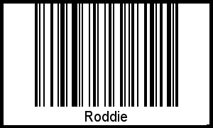 Barcode des Vornamen Roddie