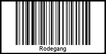 Rodegang als Barcode und QR-Code